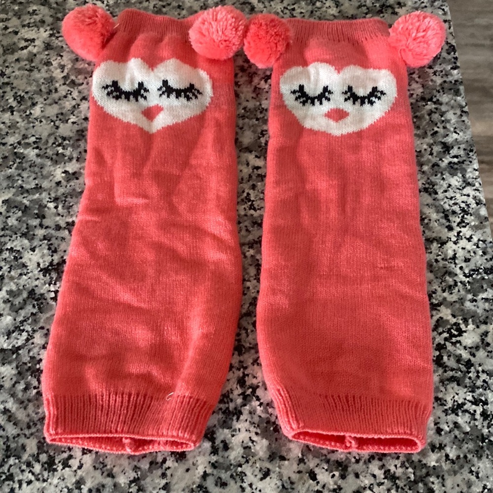 Pompom character leg warmers